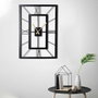 Wallity Reloj de Pared Decorativo de Metal November XL 70x49 cm Negro Elegante para Salón y Dormitorio